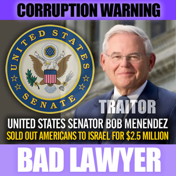 bad lawyer US Senator Washington DC Corrupt Bob Menendez